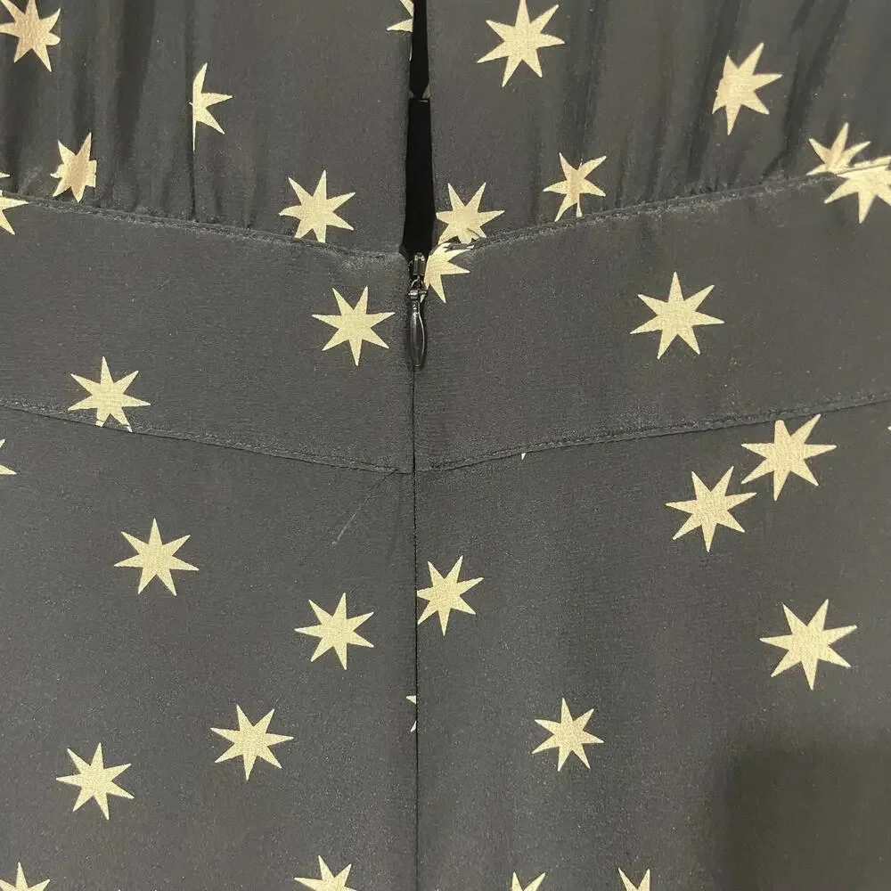 Pam & Gela Long Sleeve Silk Romper - Black & Cream - 0 - Picture 8 of 15